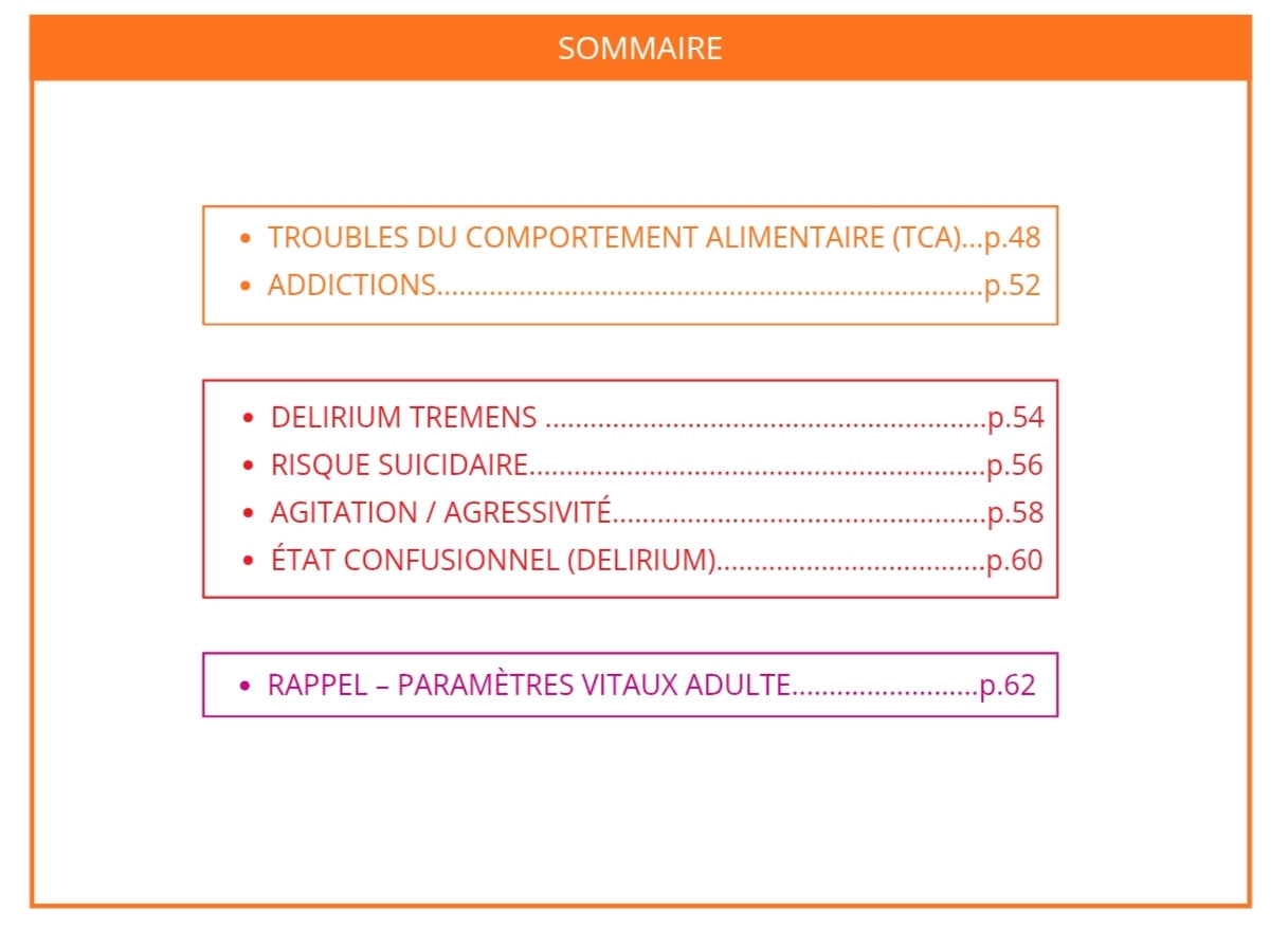 Livret Mémo Psychiatrie