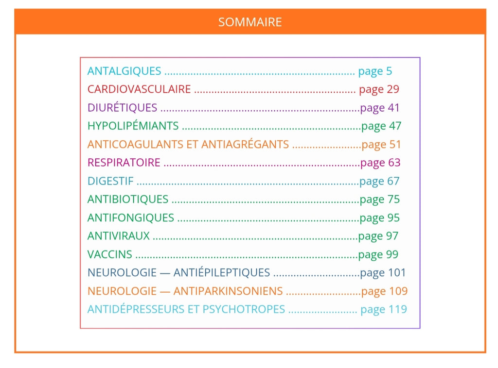 Livret Mémo Pharmacologie