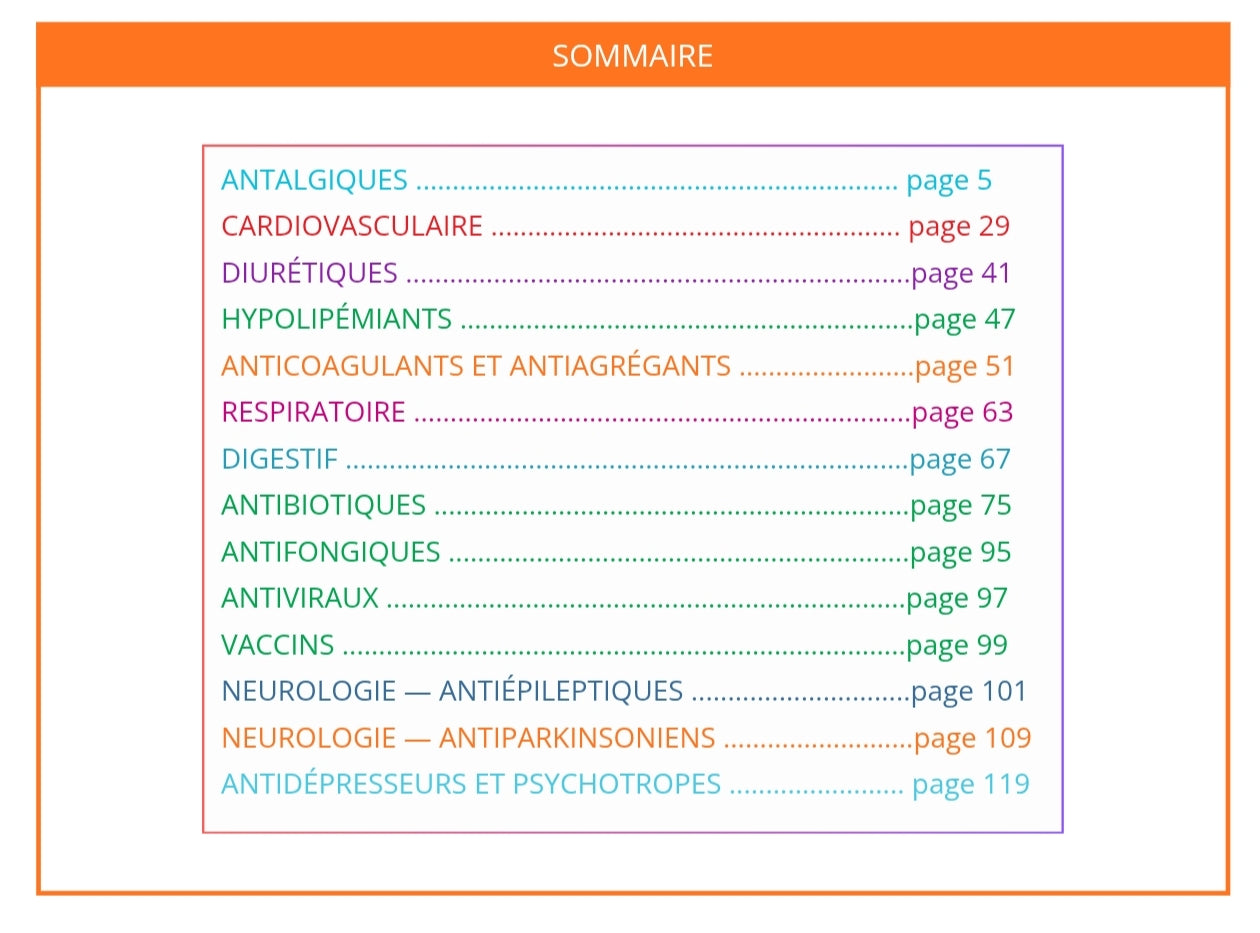 Livret Mémo Pharmacologie