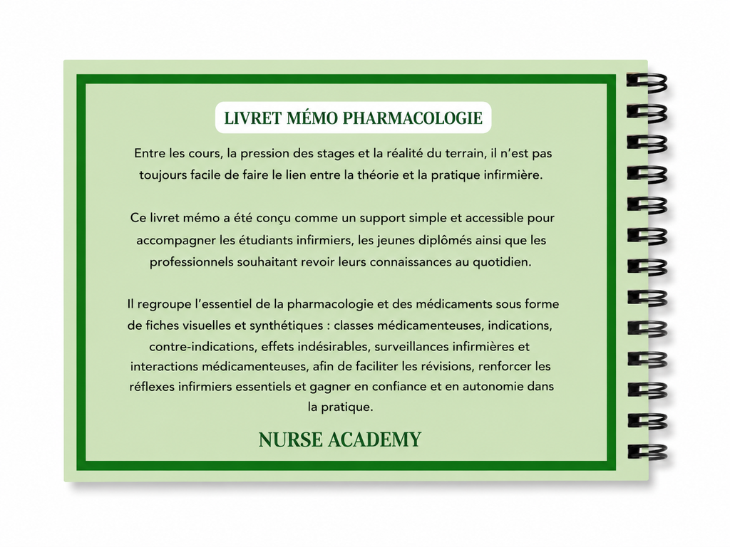 Livret Mémo Pharmacologie